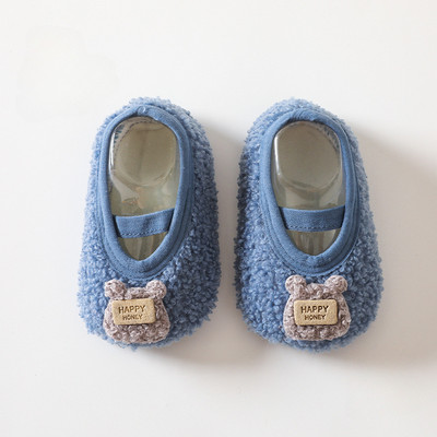 Jesen Zima Tople dječje čarape Cipele za malu djecu Mekani pliš Meki potplat Čarape za pod Dječje cipele protiv klizanja Sobne dječje papuče