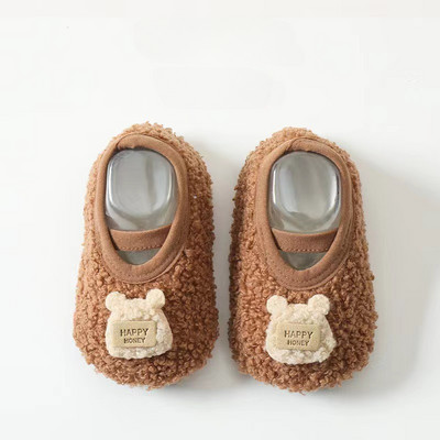 Jesen Zima Tople dječje čarape Cipele za malu djecu Mekani pliš Meki potplat Čarape za pod Dječje cipele protiv klizanja Sobne dječje papuče