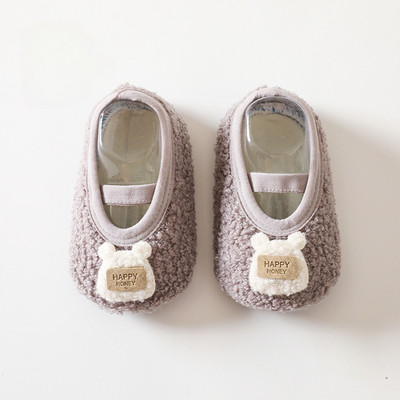 Jesen Zima Tople dječje čarape Cipele za malu djecu Mekani pliš Meki potplat Čarape za pod Dječje cipele protiv klizanja Sobne dječje papuče