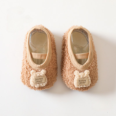 Jesen Zima Tople dječje čarape Cipele za malu djecu Mekani pliš Meki potplat Čarape za pod Dječje cipele protiv klizanja Sobne dječje papuče