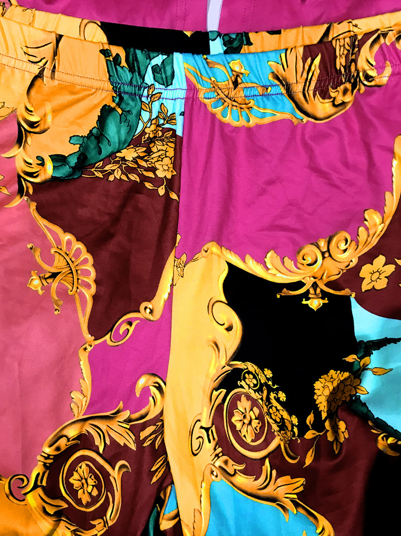 Mješoviti komplet hlača standardnog kroja s mješovitim printom veće veličine LW Modna nova 2023. košulja dugih rukava Kauzalna široka uska dvodijelna dugačka hlača