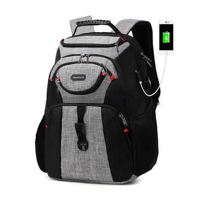 Rucsac pentru laptop de călătorie, rucsac de afaceri durabil de 17 inchi cu USB, rucsac universitar impermeabil pentru bărbați și femei