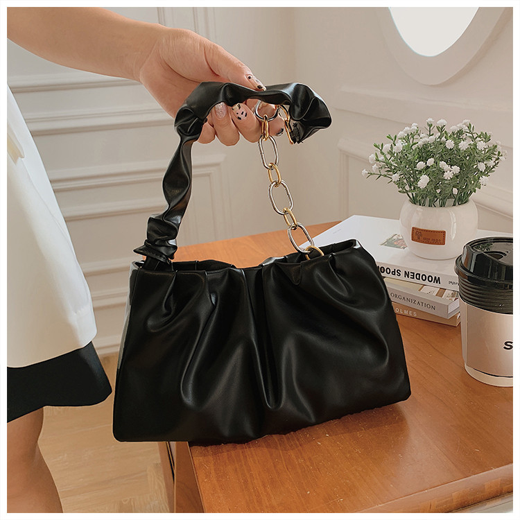 Skladaná PU kožená crossbody kabelka pre ženy, mäkká módna jednofarebná kabelka cez rameno, cestovné kabelky, ležérna dámska taška