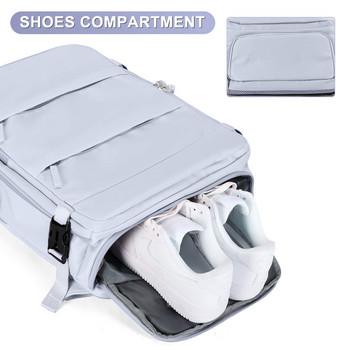 Мъжка раница за пътуване, одобрена от авиокомпанията водоустойчива 15,6-инчова раница за лаптоп за жени, ученическа раница с отделение за обувки