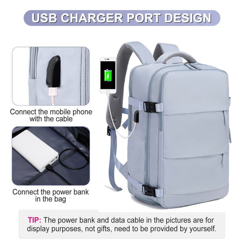 Meeste reisiseljakott, lennufirma poolt heaks kiidetud veekindel 15,6-tolline sülearvuti seljakott naistele, seljakott jalatsisahtliga