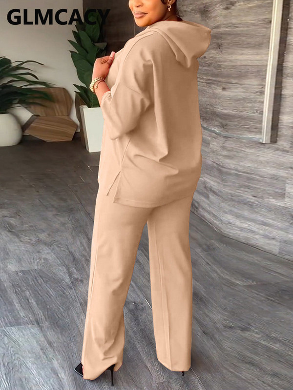 Set de trening casual din două piese pentru femei, cu jumătate de mânecă, cu glugă și pantaloni subțiri