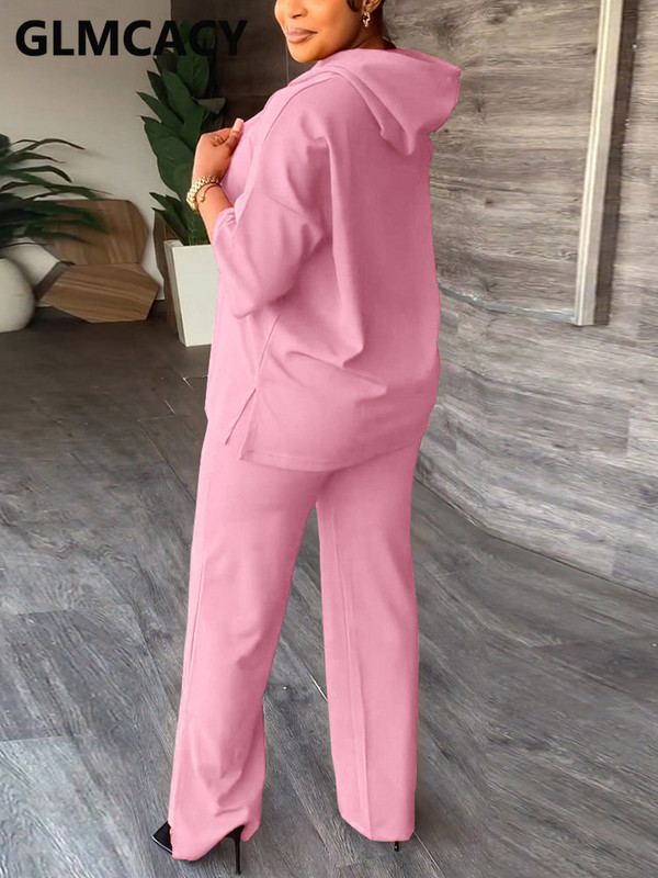 Set de trening casual din două piese pentru femei, cu jumătate de mânecă, cu glugă și pantaloni subțiri