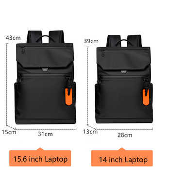 Висококачествена водоустойчива мъжка раница за лаптоп Модна маркова дизайнерска черна раница за бизнес Градска мъжка раница USB зареждане