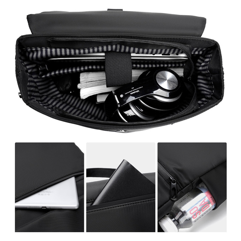 Vysokokvalitný vodotesný pánsky batoh na notebook, módny značkový dizajnérsky čierny batoh pre obchodných ľudí, mestský batoh s nabíjaním cez USB