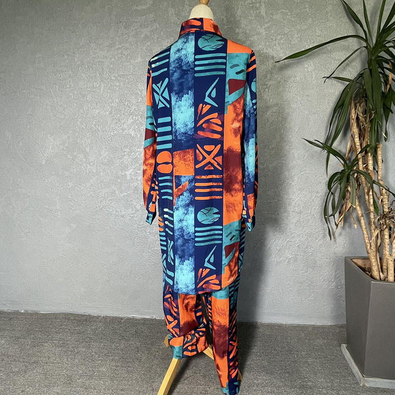 Modni kompleti hlača od 2 komada Ženske elegantne bluze dugih rukava Komplet hlača širokih nogavica Trenirke Ženska dvodijelna odijela