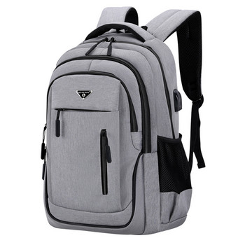 Μεγάλη 15,6 ιντσών / 17,3 ιντσών σακίδιο πλάτης φορητού υπολογιστή USB ανδρική σχολική τσάντα επαγγελματική τσάντα Oxford αδιάβροχο σακίδιο πλάτης College Daypack