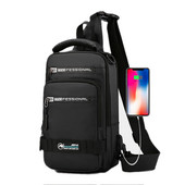 Genți de nailon impermeabile pentru bărbați, multifuncționale, pentru piept, rucsac pentru bărbați, 2023, nou pachet de piept cu încărcare USB