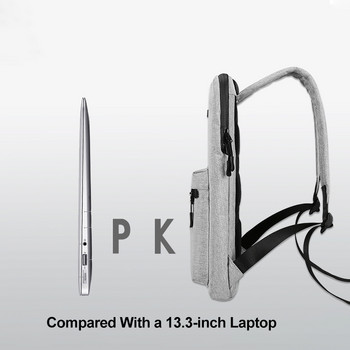 DIENQI Νέο εξαιρετικά λεπτό σακίδιο πλάτης για φορητό υπολογιστή για ανδρική τσάντα 14\
