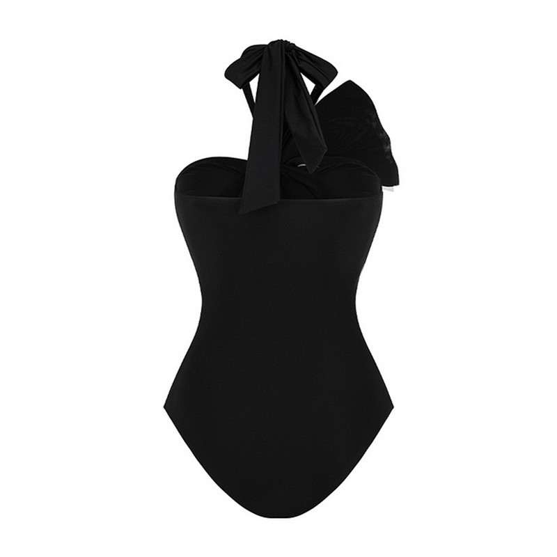 Floral 2023 Sexy Femei Costum de baie dintr-o bucată Femei Negru scobit 3D Designer de flori Costume de baie de vacanță Costum de baie de plajă Monokini