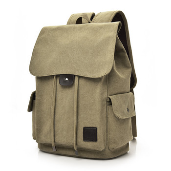 Νέα υψηλής ποιότητας ανδρική τσάντα πλάτης από καμβά Μεγάλη σχολική τσάντα ώμου Σακίδιο πλάτης για αγόρια Ταξιδιωτικές τσάντες κάμπινγκ μόδας απλές τσάντες
