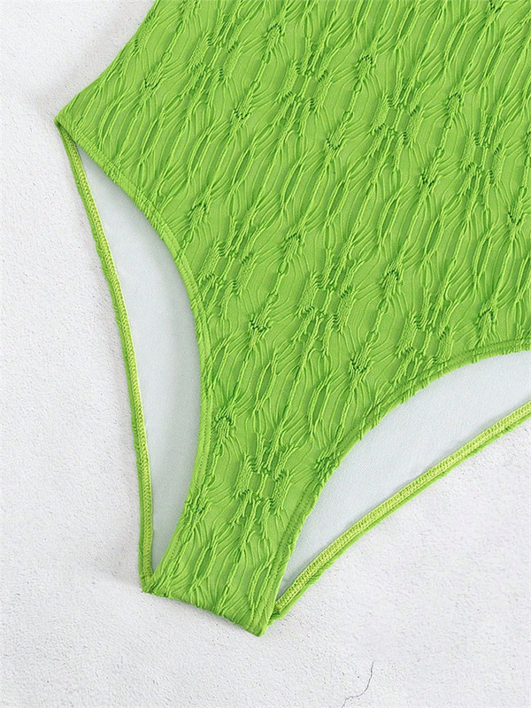 Seksi zeleni jednodijelni kupaći kostim s žicom 2023. Jednodijelni kupaći kostim s halterima Push Up, Ljetni monokini kupaći kostim bez leđa