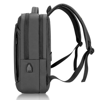 Σακίδιο πλάτης για φορητούς υπολογιστές USB ποιότητας PU με μαύρο γκρι χρήση 16,5 ιντσών Travel Business