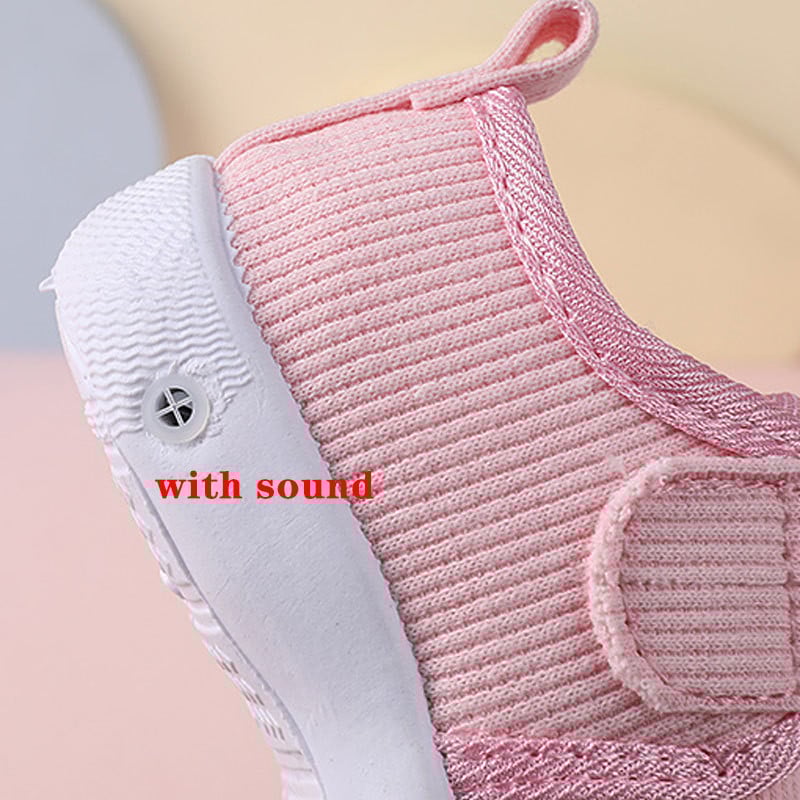 0-36 mesiacov Detské topánky na chôdzu so zvukovým svetlom, dievčatko, ružové roztomilé topánky pre novorodenca a chlapca, mäkké tenisky s kreslenou potlačou