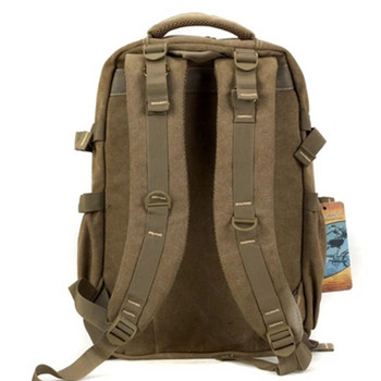 Ανδρικές στρατιωτικές τσάντες πλάτης από καμβά με φερμουάρ Σακίδια πλάτης Laptop Travel Shoulder Mochila Notebook Σχολικές τσάντες Vintage Σχολικές τσάντες