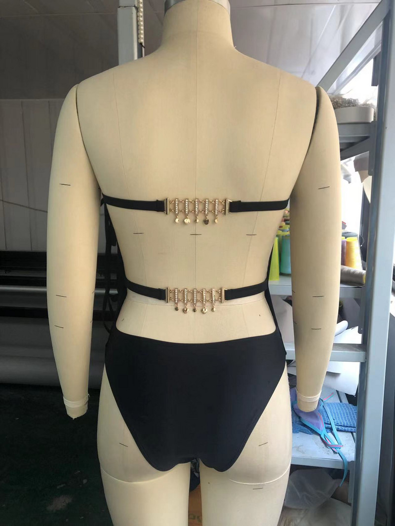 Luksuzni jednodijelni kupaći kostim sa dijamantima 2023. Ženski jednodijelni kupaći kostimi s dijamantima Push Up bez leđa Kupaći kostimi za plažu Bikini