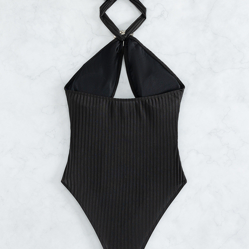 Luxusné plavky s kamienkami 2023, dámske, s vyklenutým strihom, s rebrovaným bruškom, jednodielne plavky, plážové monokini