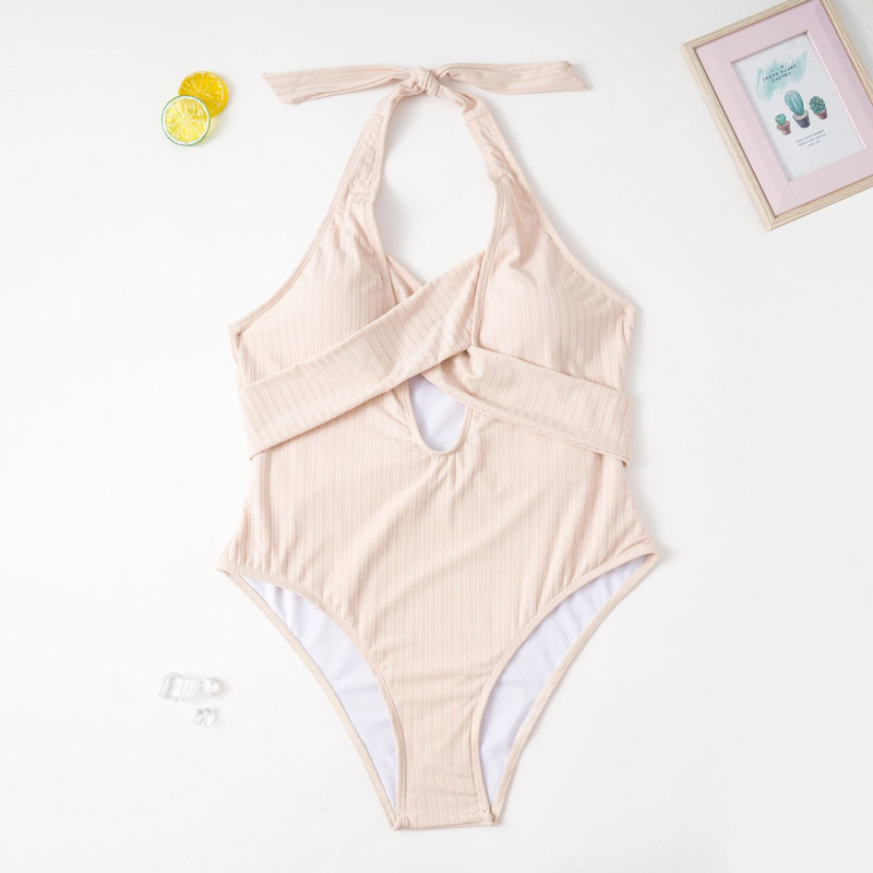 2023 Costum de baie plin mărime mare 4XL femei sexy scobit costum de baie dintr-o bucată costum de baie de plajă seturi de control burtă fără spate