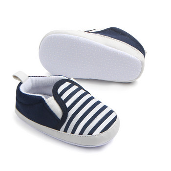 2023 Бебешки раирани обувки за новородени Прекрасни бебета Момчета Момичета Първи проходилки Мека подметка Противохлъзгащи се вътрешни обувки за малки деца