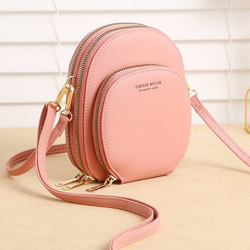 Naiste õlakott Väike Crossbody kott PU naiste suur mobiiltelefoni kott Naiste käekott Kingitus