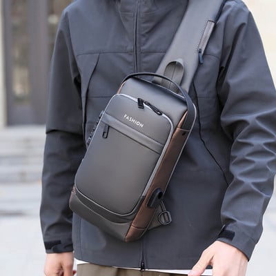 Lopásgátló utazótáska többfunkciós USB töltőport sport férfi motoros táska vízálló divat, jelszavas zár férfi csomag