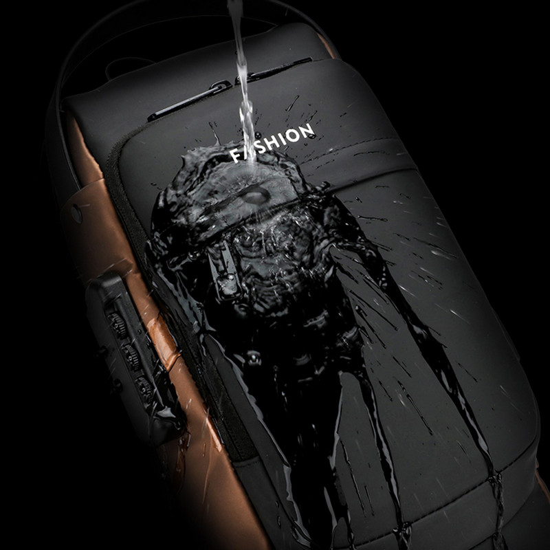 Lopásgátló utazótáska többfunkciós USB töltőport sport férfi motoros táska vízálló divat, jelszavas zár férfi csomag