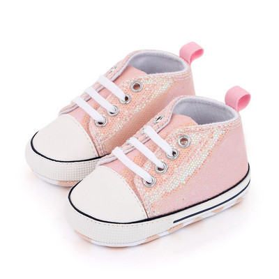 Cipele za novorođenčad Dječje platnene tenisice sa šljokicama Cipele za dječake Cipele za djevojčice Cipele za malu djecu Meki potplat Neklizajuće dječje cipele