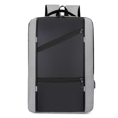 15,6-инчова унисекс многофункционална водоустойчива раница с голям капацитет, бизнес ежедневна чанта за зареждане с USB
