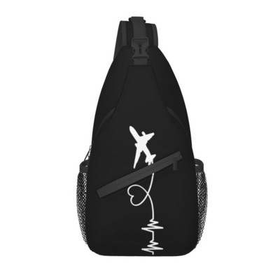 Born To Fly Flight Pilot Sling Piept Geantă Flying Aviator Aviator Crossbody Umăr Rucsac pentru bărbați Rucsac de zi de călătorie