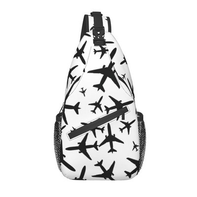 Born To Fly Flight Pilot Sling Piept Geantă Flying Aviator Aviator Crossbody Umăr Rucsac pentru bărbați Rucsac de zi de călătorie