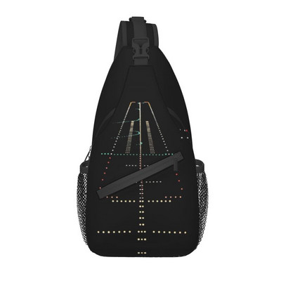 Born To Fly Flight Pilot Sling Piept Geantă Flying Aviator Aviator Crossbody Umăr Rucsac pentru bărbați Rucsac de zi de călătorie