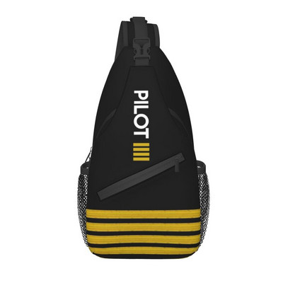 Born To Fly Flight Pilot Sling Piept Geantă Flying Aviator Aviator Crossbody Umăr Rucsac pentru bărbați Rucsac de zi de călătorie