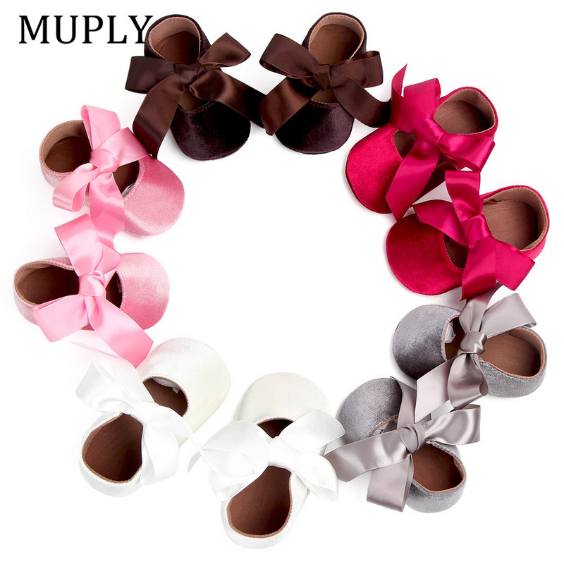 Slatke cipelice za djevojčice, PU kožne cipelice za princeze s mašnom, dječje cipelice za prve hodače, novorođenčad, mokasine, cipelice za malu djevojčicu