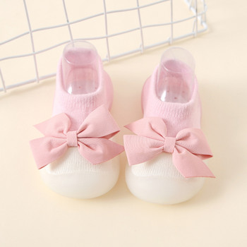 Обувки за новородено бебе Момче Шаблон за бродерия Нехлъзгащи се чорапи за под Деца Момичета Мека гумена подметка Детско креватче Ботуши Обувки за малко дете