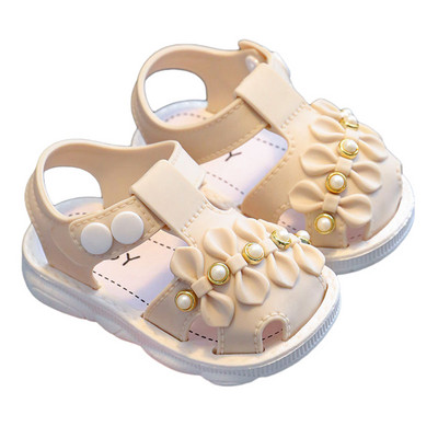 Vastsündinud beebile Tüdrukute sandaalid Suvised Bowknot Kingad Libisemisvastane Pehme Tald Sandaalid Imikutele Jalutatavate Väikelaste Kingade Aksessuaarid