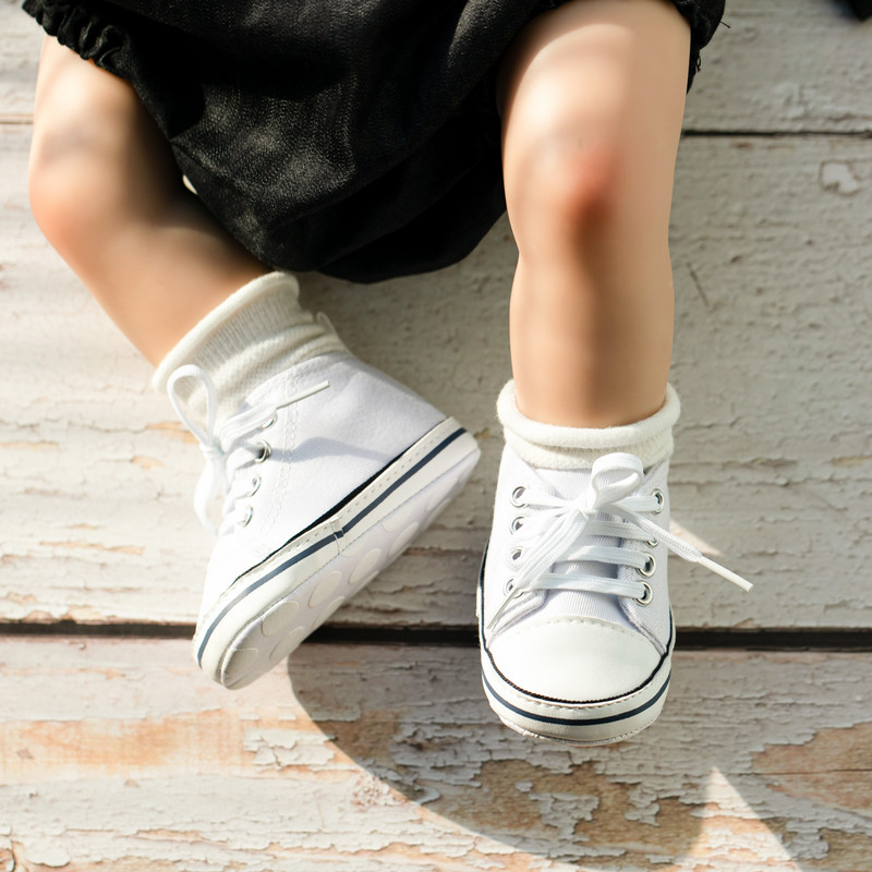 KIDSUN Pantofi de pânză pentru bebeluși, băieți, fete, pantofi, primii plimbări, sugari, copii mici, anti-alunecare, nou-născut, 0-18 luni