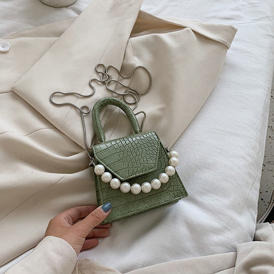 Nove ženske torbice s bisernom ručkom, modne torbe na rame od pu kože Ženske luksuzne torbe preko ramena velikog kapaciteta, male jednobojne