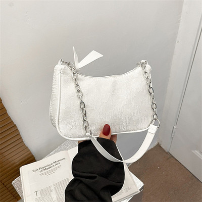 Ženska modna torba ispod pazuha s printom za 2023. Mala jednostavna ležerna skitnica Torbe na rame Ručne torbe Marka kvačila s patentnim zatvaračem