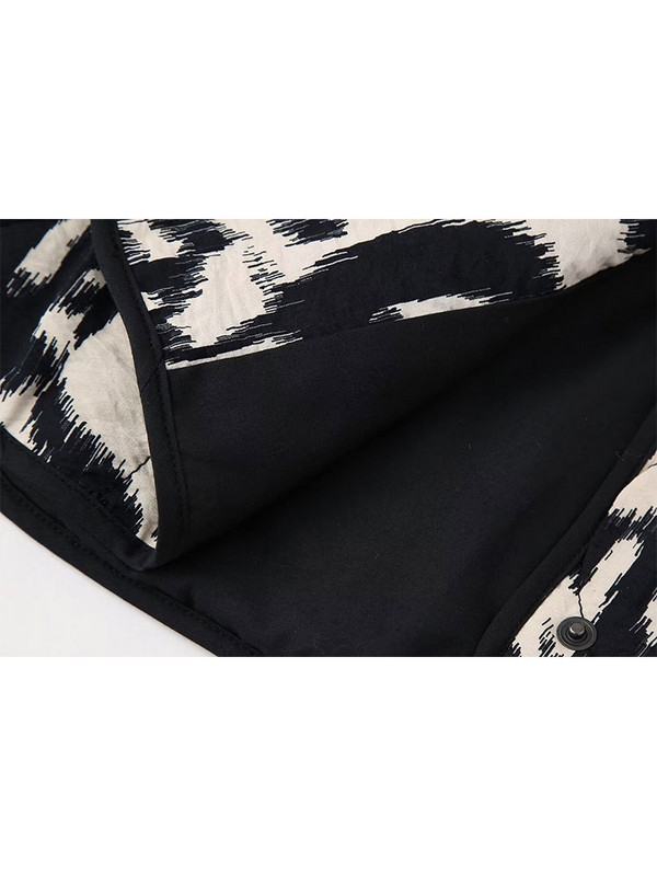 TELLHONEY Ținute la modă pentru femei, cu decolteu în formă de O, cu un singur piept, cu fermoar în față, pantaloni largi, cu dantelă, cu imprimeu casual Set două piese