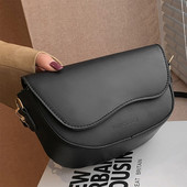 Ženske modne PU kožne torbe na rame Retro jednobojna torba ispod pazuha Ležerne ženske torbe