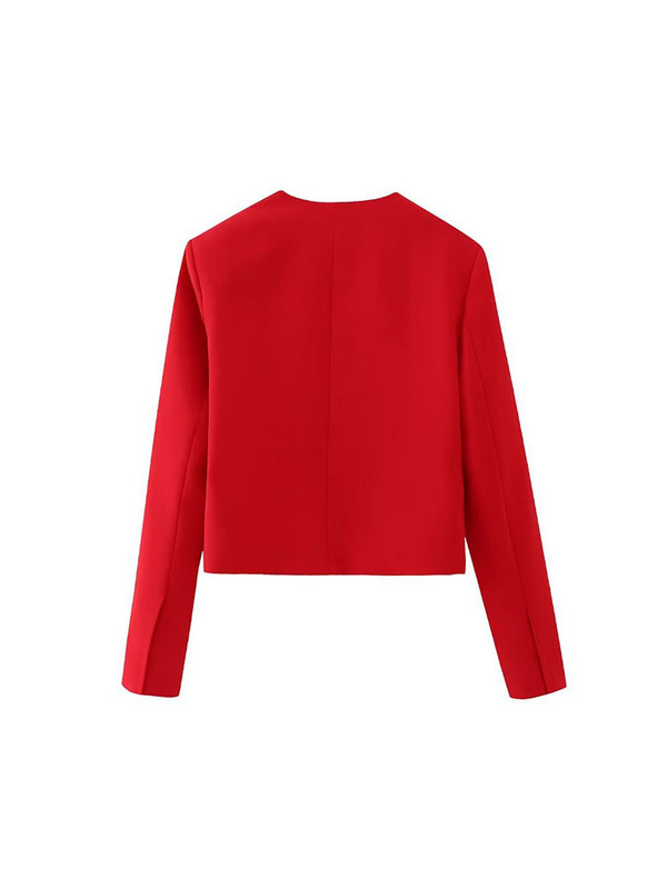 TELLHONEY naiste mood, V-kaelusega pikkade varrukatega komplektid, taskutega ees tõmblukk, püksid, vabaaja, punane kaheosaline komplekt