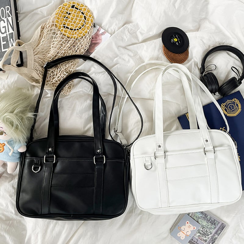 Kuum Jaapani JK kott Naiste keskkooliõpilaste vormikott PU nahast õlakott Naiste lihtsad käekotid Crossbody kotid Itabag