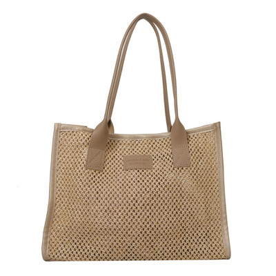 Ležérne kabelky Plážová taška Dámska kabelka Nákupná taška cez rameno Veľkokapacitná taška na voľný čas Dievčenská módna slamená tkaná taška Tote