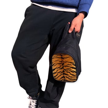 Τσάντα στήθους με μοτίβο λεοπάρδαλης Tiger Zebra Cow Animal Stripes Crossbody Τσάντες για τσάντα ώμου ταξιδιού Μόδα τσάντα τσάντα για τηλέφωνο Δώρο