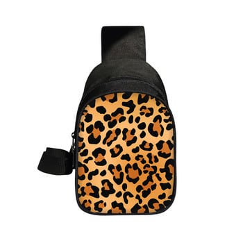 Τσάντα στήθους με μοτίβο λεοπάρδαλης Tiger Zebra Cow Animal Stripes Crossbody Τσάντες για τσάντα ώμου ταξιδιού Μόδα τσάντα τσάντα για τηλέφωνο Δώρο