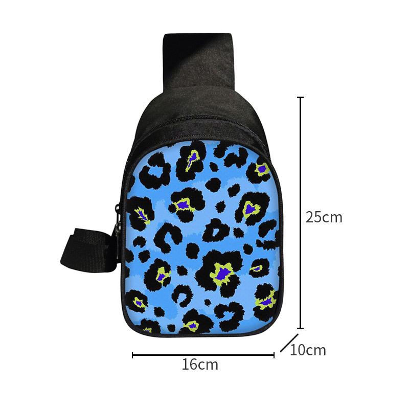 Leopardimustriline rinnakott Tiger Sebra Lehm Loomade triibud Crossbody kotid reisimiseks õlakott Moodne telefoni rahakotihoidja kingitus